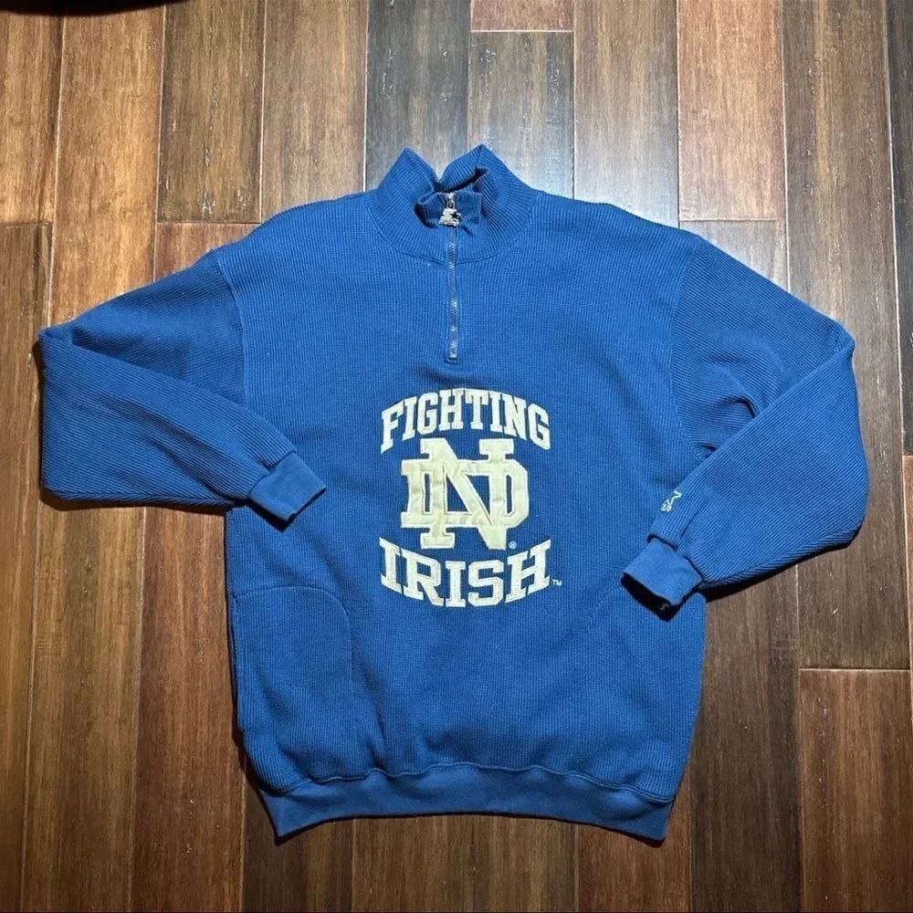 Vintage Starter Norte Dame 1/4 Zip Pullover